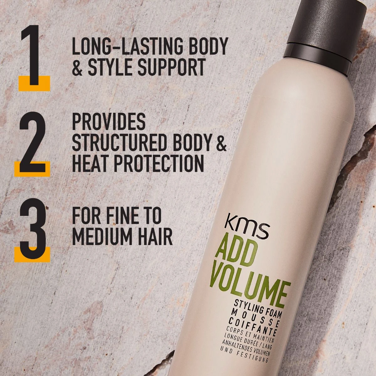 KMS AddVolume Styling Foam 300ml 6 KMS AddVolume Styling Foam 300ml - Afbeelding 4