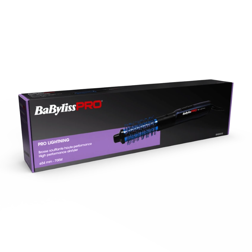 Babyliss PRO Warme Lucht Borstel Blue Lightning PRO 34 Mm 700W 4 Babyliss PRO Warme Lucht Borstel Blue Lightning PRO 34 Mm 700W - Afbeelding 2