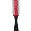 Denman D4 Borstel Large 9-rij Zwart/rood/wit -Hair Pro Verkoop d4 t004sblk front min