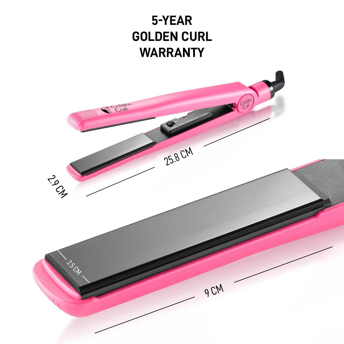 Golden Curl Titanium Straightener The Pink 4 Golden Curl Titanium Straightener The Pink - Afbeelding 2