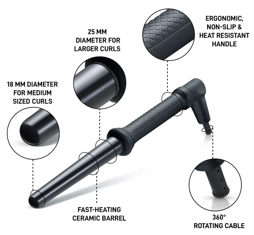 Golden Curl Hair Curler The Deutschland 5 Golden Curl Hair Curler The Deutschland - Afbeelding 3