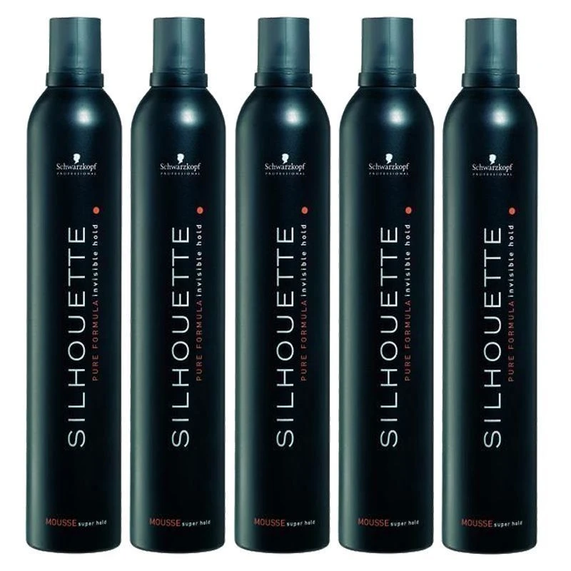 10x Schwarzkopf Silhouette Super Hold Mousse 500ml 3 10x Schwarzkopf Silhouette Super Hold Mousse 500ml