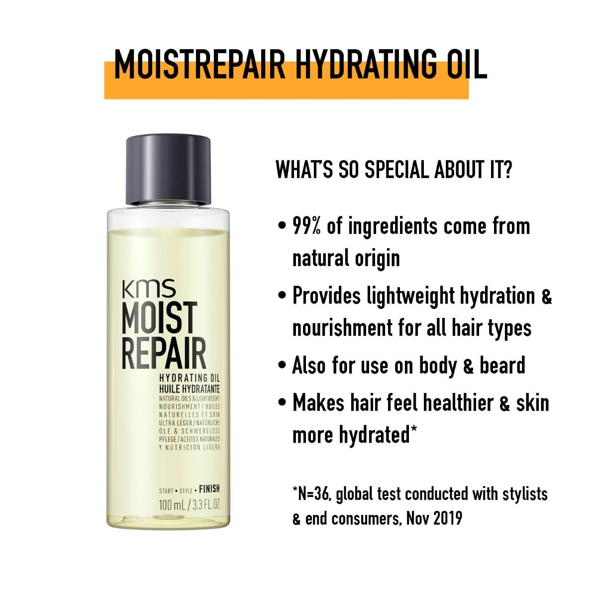 KMS Moistrepair Hydrating Oil 100ml - Afbeelding 2