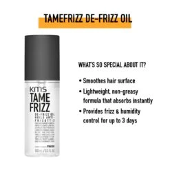KMS Tame Frizz De-Frizz Oil 100ml 7 KMS Tame Frizz De-Frizz Oil 100ml -Hair Pro Verkoop kms tf images de frizz hair oil 100ml 162050khl image 2 pt01