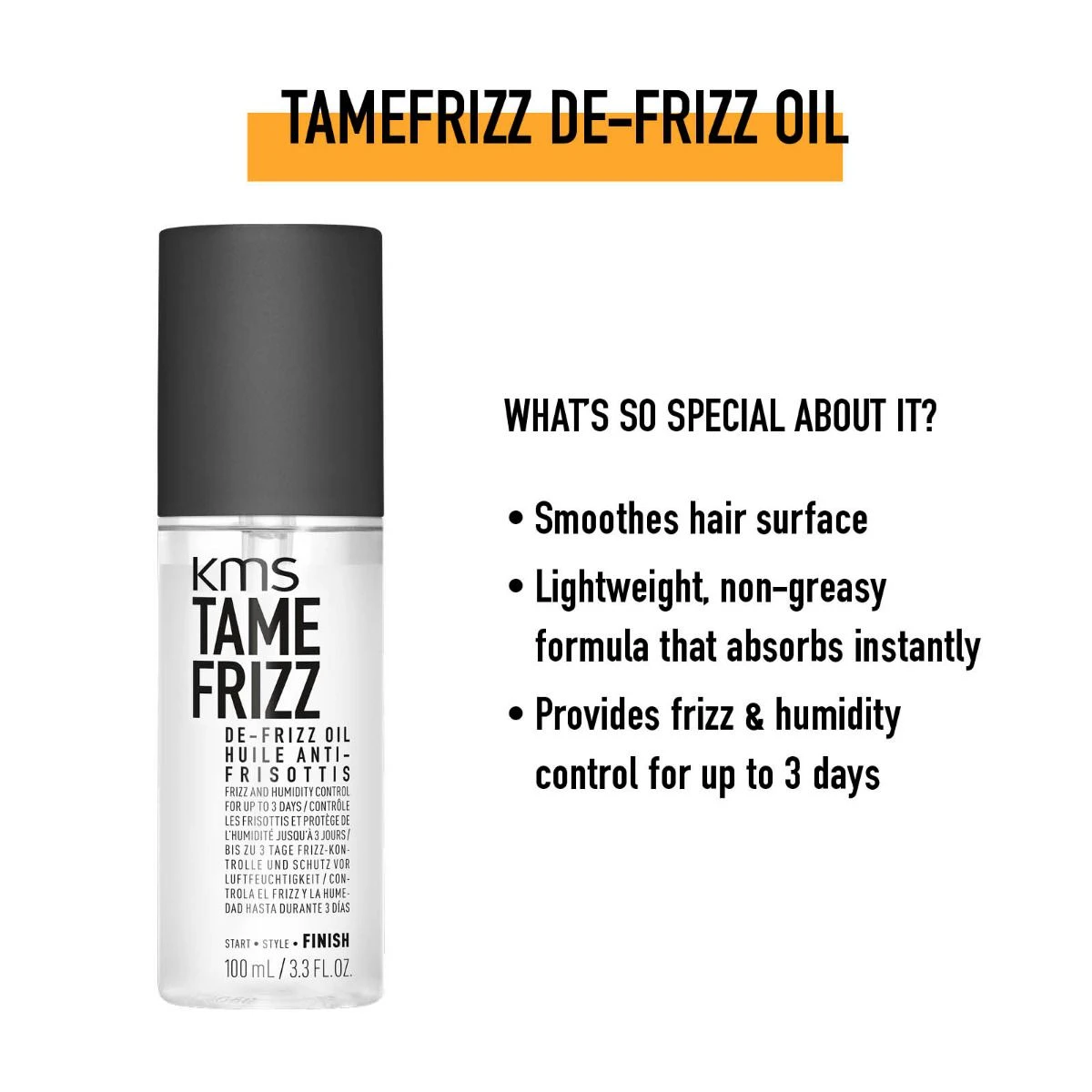 KMS Tame Frizz De-Frizz Oil 100ml 4 KMS Tame Frizz De-Frizz Oil 100ml - Afbeelding 2