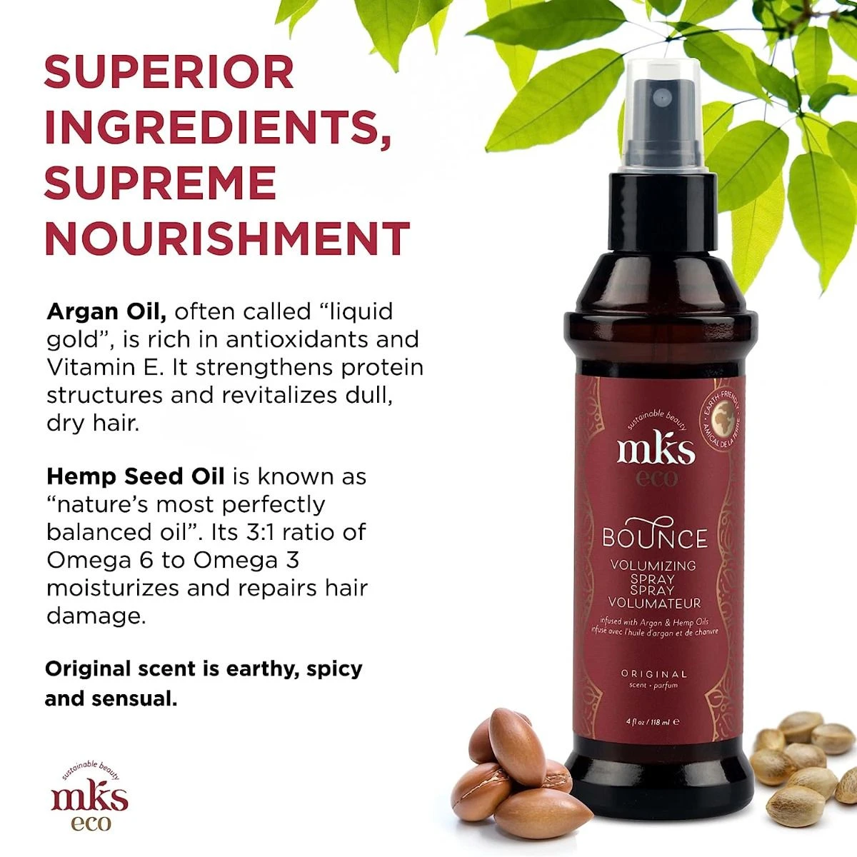 MKS-Eco Bounce Volumizing Spray 118ml 5 MKS-Eco Bounce Volumizing Spray 118ml - Afbeelding 3